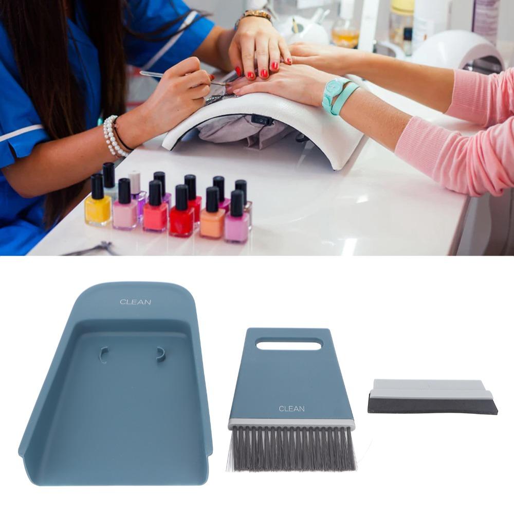 3-Piece Set Scraper Included Desktop Brush Dustpan PP Small Hand Brush Pan For Pet Cleaning