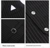 2024 Boys' Striped Blazer Vest Set - Korean Style Trend for Spring & Autumn