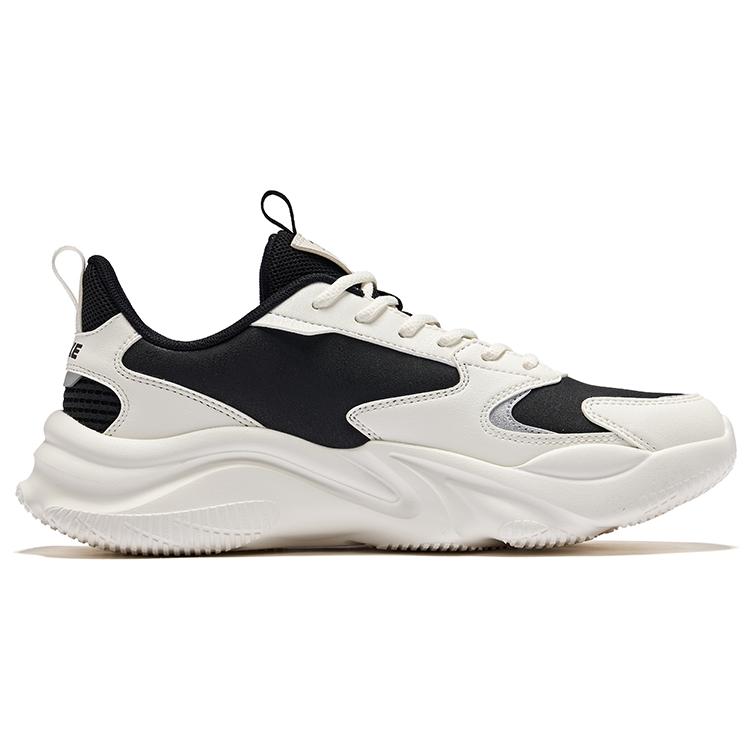 Erke Jiao Ao 2.0 Ao Feng Leather Trendy Versatile Non-Slip Wear-Resistant Low-Top Casual Shoes Men sneakers Black White V1125102447-001