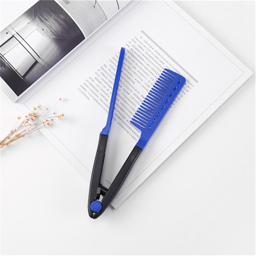 1PC Barber V Type Hair Straightener Comb Anti-static Haircut Hairdressing Brush Comb Folding Salon Hair Comb Clip Women