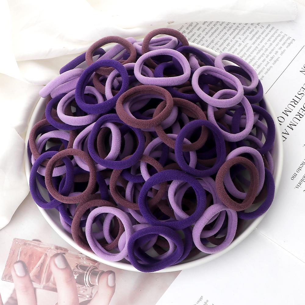 51 Colors Basic Elastic Hair Band for Girls 20/30/50PCS 4cm Simple Solid Color Headband Women Hair Accessories Scrunchies Holder