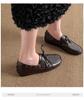 Available: Women's British Style Retro Round Toe Leather Loafers - Simple, Commuter Flat Lace-Up Shoes