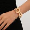 Bracelet INS Minimalist Irregular Wave Jewelry Metal Glossy Bracelet Ladies Jewelry
