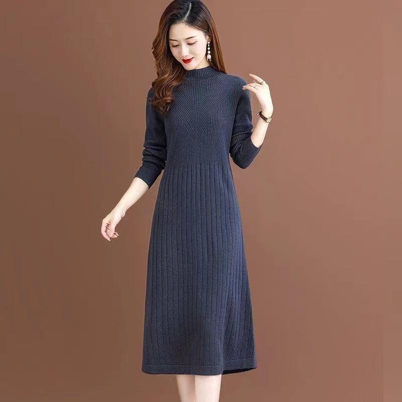Knitted dress new women's spring and autumn small man with sweater skirt autumn with coat knitted bottoming skirt