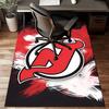 Jersey Devils Logo Floor Mat for Living Room, Game Rooms, Office, Bedroom, Office Floor Mat Playful Design, Christmas Fan Gifts