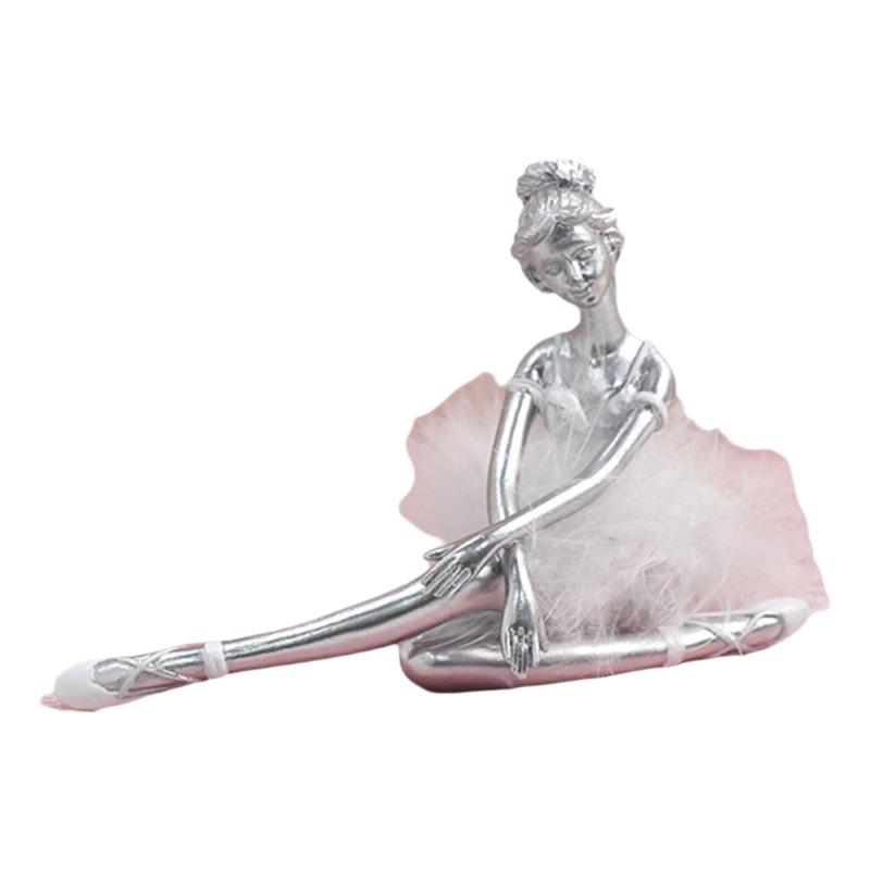 Beautiful Resins Ballerinas Statue Ballet Dancer Figurine Dancing Girl Sculpture for Artistics Home and Office Decors