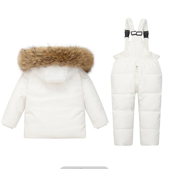 Children's Down Jacket Suit Boys and Girls 1-6 Years Old Thickened Two-piece Winter Style