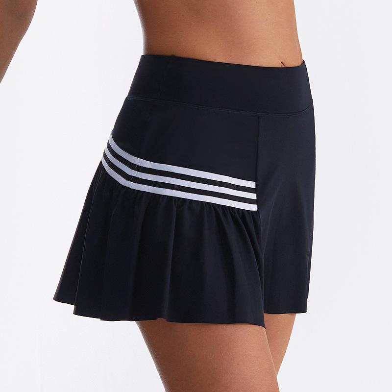 Summer tennis skirt women's cool quick-drying breathable yoga shorts anti-light college wind sports skirt