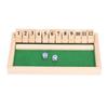 Dice Board Game Portable Party Funny Wooden 12 Numbers Flip Tiles Game Toy for Bars KTV Tea House