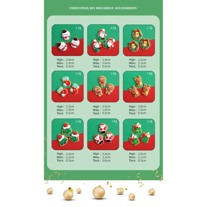 Diy Christmas Cartoon Ornament Waterproof Resin Crafts Accessories Children Gifts For Christmas