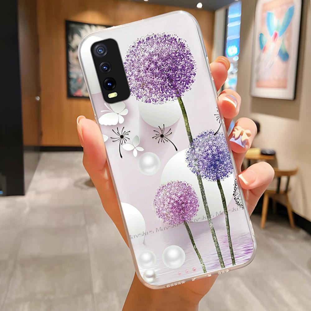 Pro Vivo V2027 V2028 V2029 Zadní kryt Vivo Y11S Y12s Y12a Y20 Y20s Y20i Pouzdro Roztomilý Kreslený Malovaný Funda Měkký TPU Silikonový Nárazník