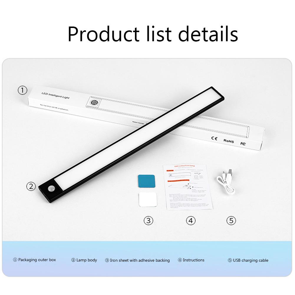 Motion Sensor Night Light High Capacity Battery Magnetic Kitchen Lighting Lamp Easy Installation Ultrathin Housewear Furnishings