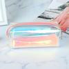 Transparente TPU Make-up Tasche Laser Bunter Federmäppchen Tragbare Aufbewahrung Für Studenten