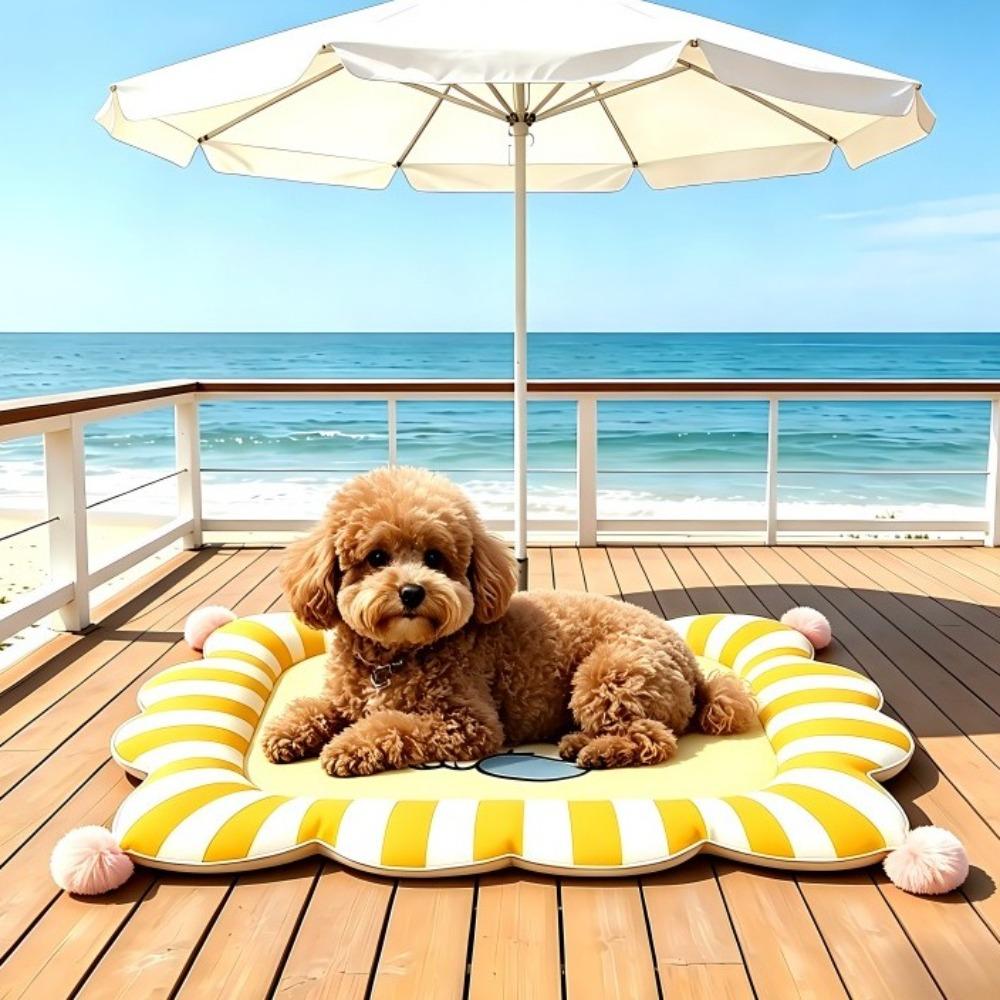 Double-Sided Ice Silk Pet Bed Wear-Resistant Dog Sleeping Mat Cute Pet Cooling Mat Hot Weather