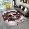 Teppich mit Horror-Totenkopf, Gothic-Hexerei, Teppich für Wohnzimmer, Schlafzimmer, Sofa, Spielzimmer, Fußmatte, Dekoration, rutschfeste Bodenmatte