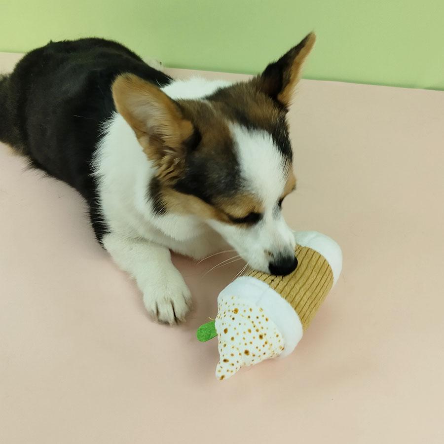 Animale Domestico Cane Gatto Peluche Masticabile Squittente Giocattolo per Cani Design Tazza da Caffè Pile Durevole Masticazione Interattivo Giocattolo Molare per Animali Domestici Gioco Accessori per Cani