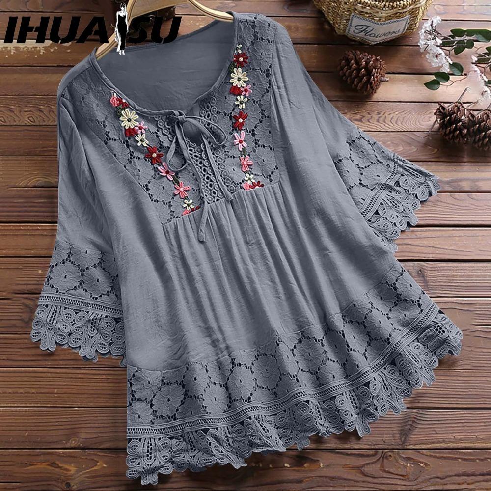 

IHUASU Женская Мода Повседневные Однотонные Принтованные Блузки и Рубашки с Коротким Рукавом и V-образным Вырезом XXXXXL темно-серого