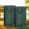 120-500L Garden Yard Waste Bag With Lid Foldable Leaf Collection Trash Can Reusable Fallen Leaves Outdoor Gardening Storage Bag