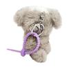 [BESTEVER] Fluffy Furries Plush Keychain Bag Charm - Shih Tzu Dog (46264) - Premium Rabbit Fur Mascot Keyring with Ring, Hook, and Silicone Zip Tie -