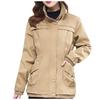Women's Winter Fashion Solid Color Long-Sleeved Windshield Coat Cardigan