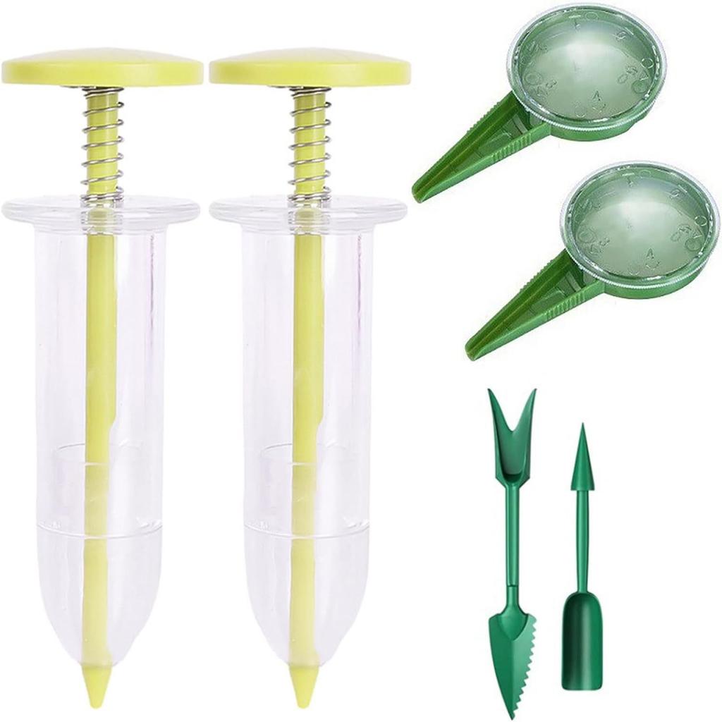 Adjustable Seed Distributor - An Easy-to-Use Manual Seeder Suitable for All Seeds, An Ideal Garden and Lawn Care Tool, and A See