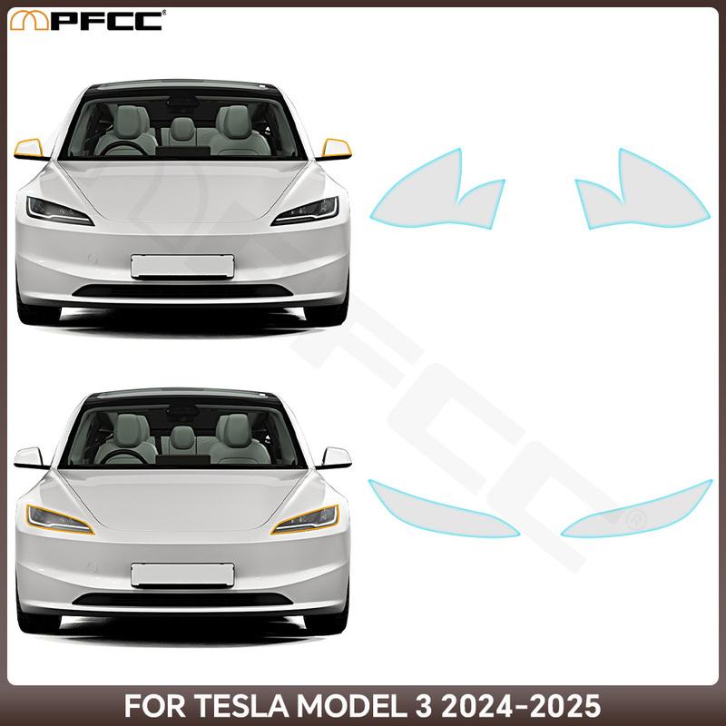 Headlight Rearview Film Body StickerPre-Cut Paint Protection Film for Tesla Model 3 Highland 2024 Car Clear PPF TPU Transparent
