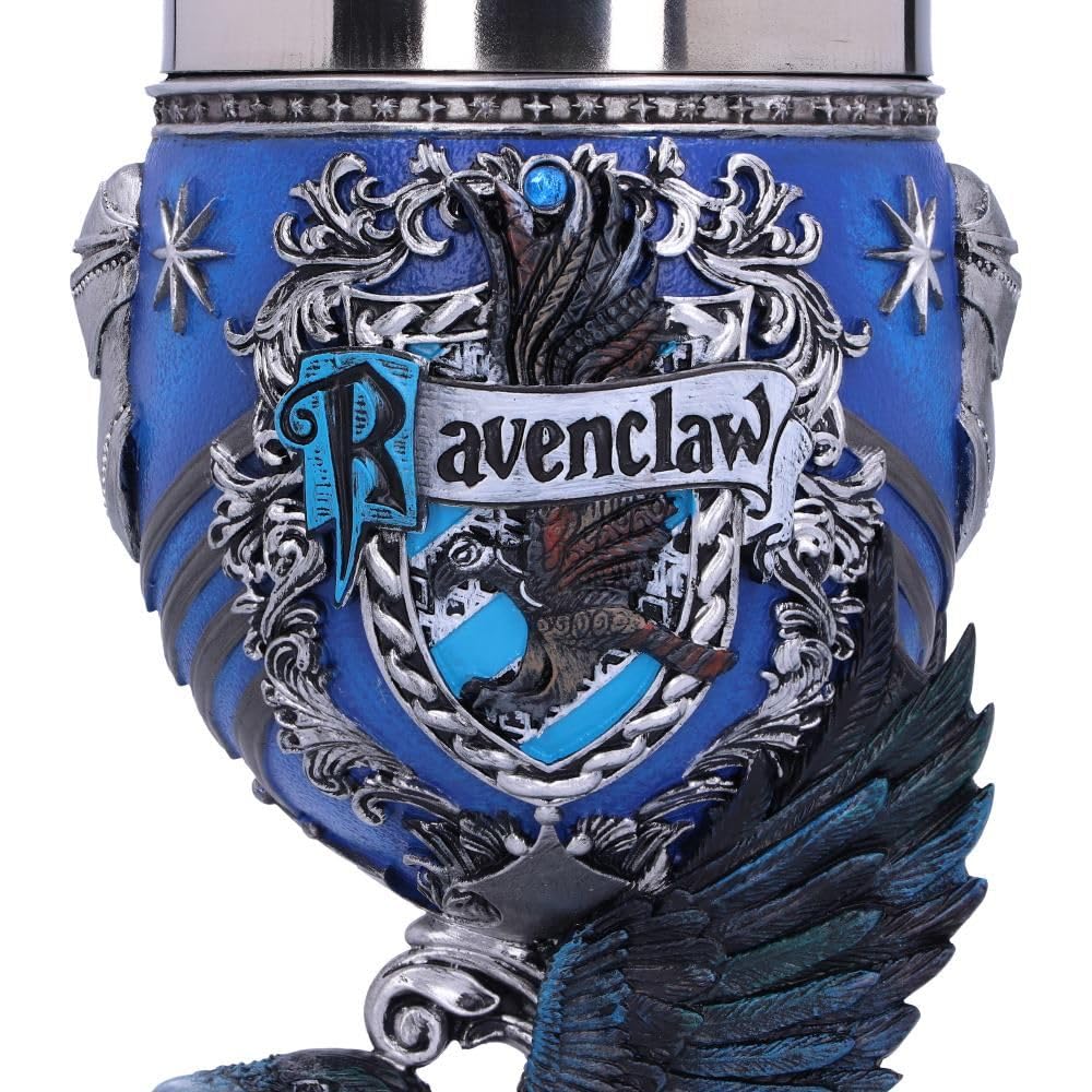 Nemesis Now Harry Potter Collectible Goblet Authorized Distributor Glass Stainless Steel [Ravenclaw] 19.5cm [Domestic Product]