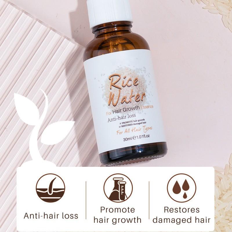 Rice Water Hair Growth Oil, Repair Dry & Frizzy Hair, Smooth & Shine, Prevent Breakage, Natural Ingredients, 100ml