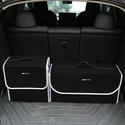 Car Trunk Storage Bag Leather Camping Box Collapsible Auto Organizer For C500 C200 C300 A B C E GLA CLA GLK GL ML GLE