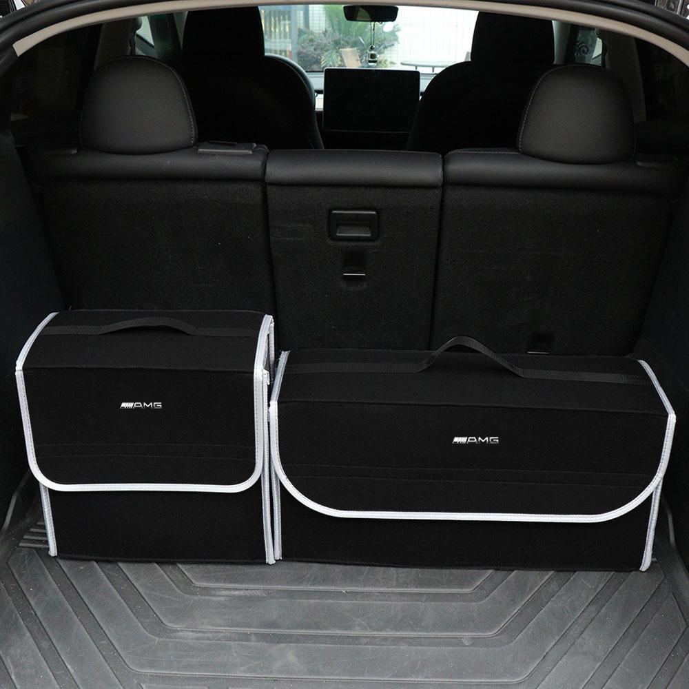 Car Trunk Large Anti Slip Compartment Storage Box Folding Organizer Tool For Mercedes-Benz AMG C500 C200 C300 A B C E GLA CLA GLK GL ML GLE W204 W205