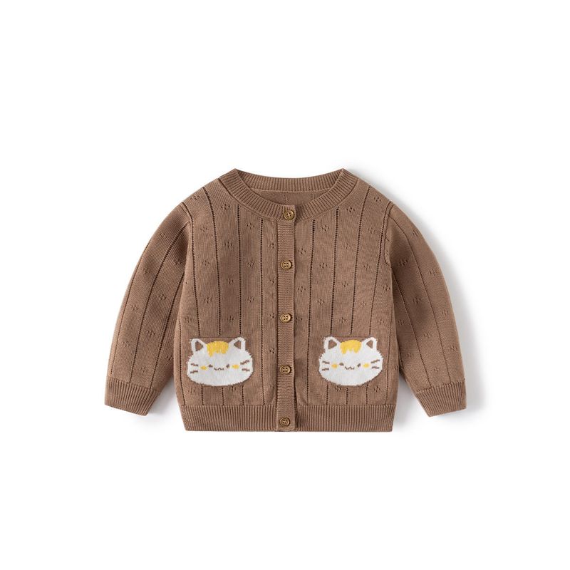 Lyocell Children s Knitted Cardigan Summer Sun Protection Clothing Children s Clothing Girls Thin Sweater Jacket Baby Girl Air Conditioning Shirt Wheat Color-Kt216 130