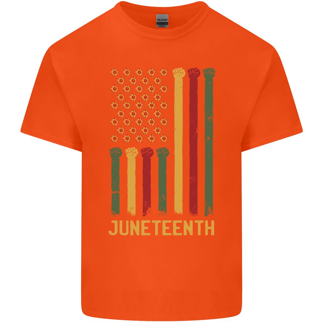 Juneteenth EUnisexcipation Day USA Flag Unisexs Light Cotton TShirt