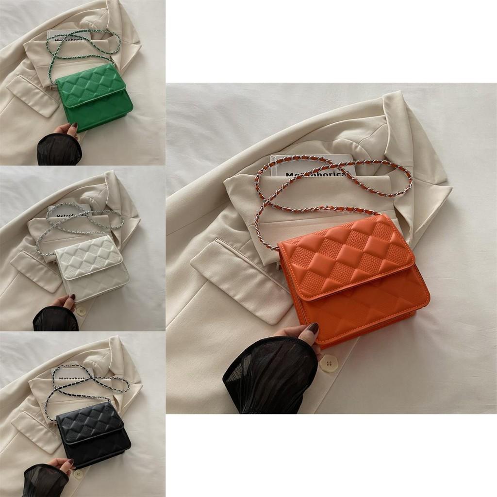 Trendy Minimalist 2024 Summer New Stylish Large Capacity Square Handbag For Women In Chic Black White Green Orange Colors