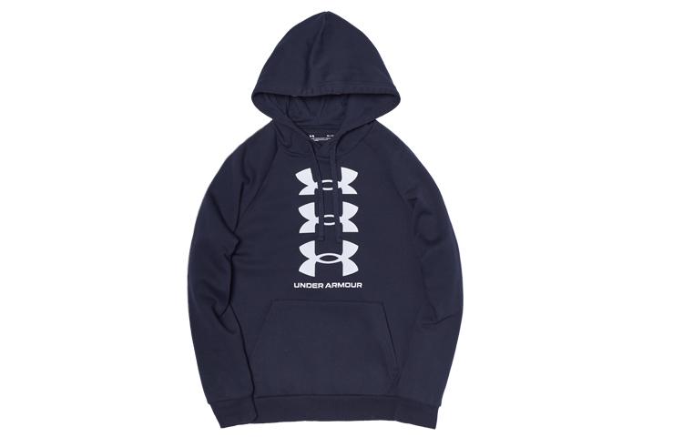 Under Armour Rival Sweatshirts Men s Black Hooded Moderate Regular 1357094-001 M