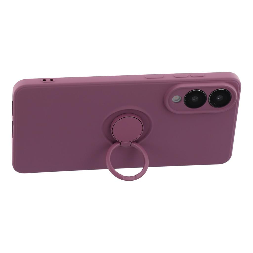 For Samsung Galaxy S25 Edge Silicone Case with Strap Ring Kickstand Phone Cover
