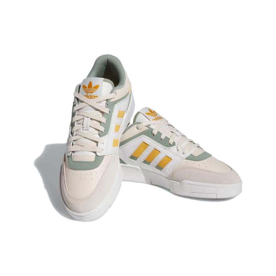 Adidas Originals Drop Step Comfortable Versatile Non-Slip Shock Absorbing Durable Low-Top Skate Shoes Men Sneakers White Brown Green IF2610