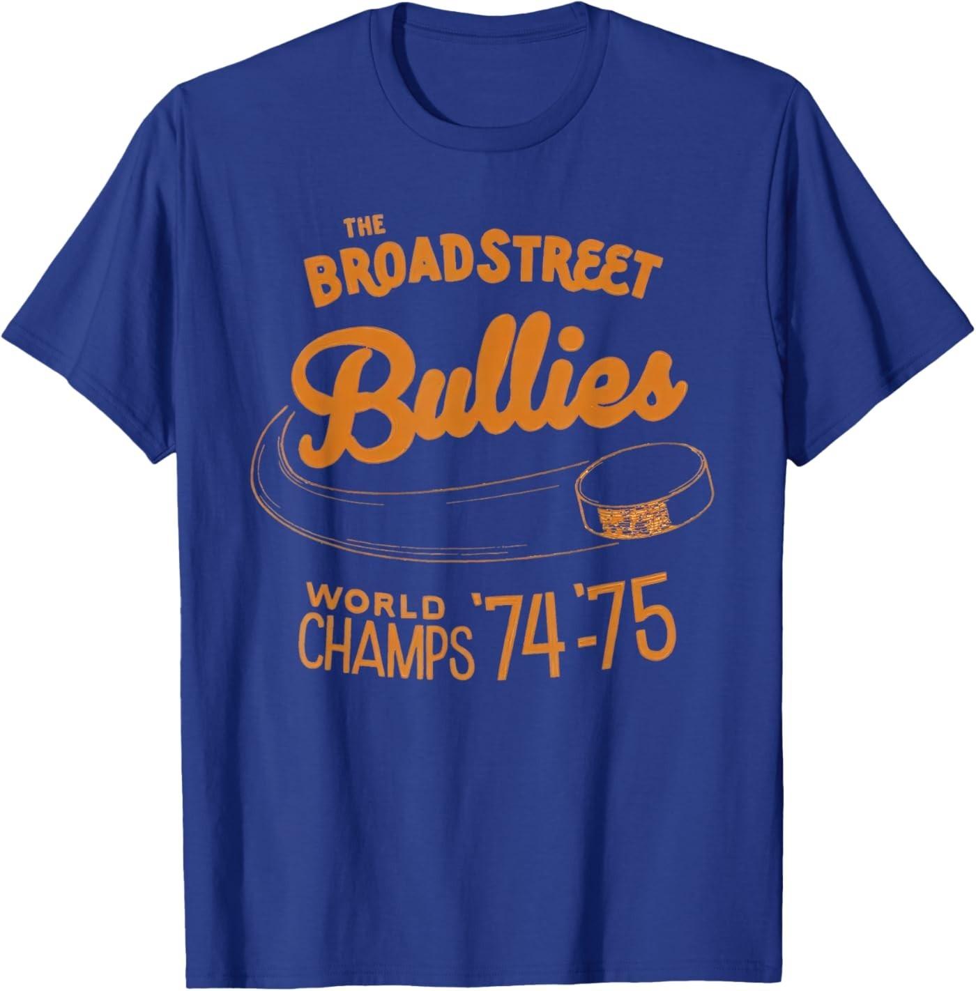 

Broad Street Hockey Bullies Retro World Champs 74-75 Vintage T-Shirt 5XL різнокольоровий