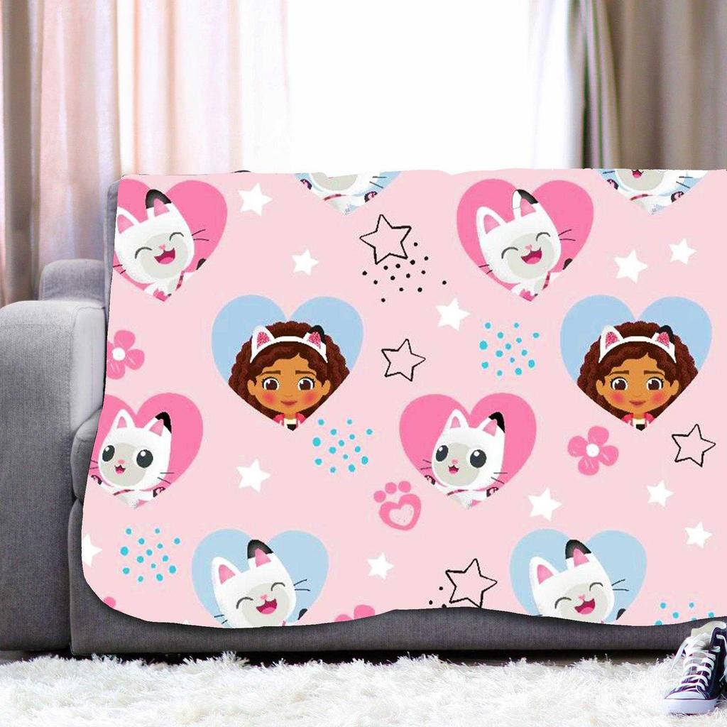 Gabby's Dollhouse Fleece Gabby & Pandy Paws Blanket