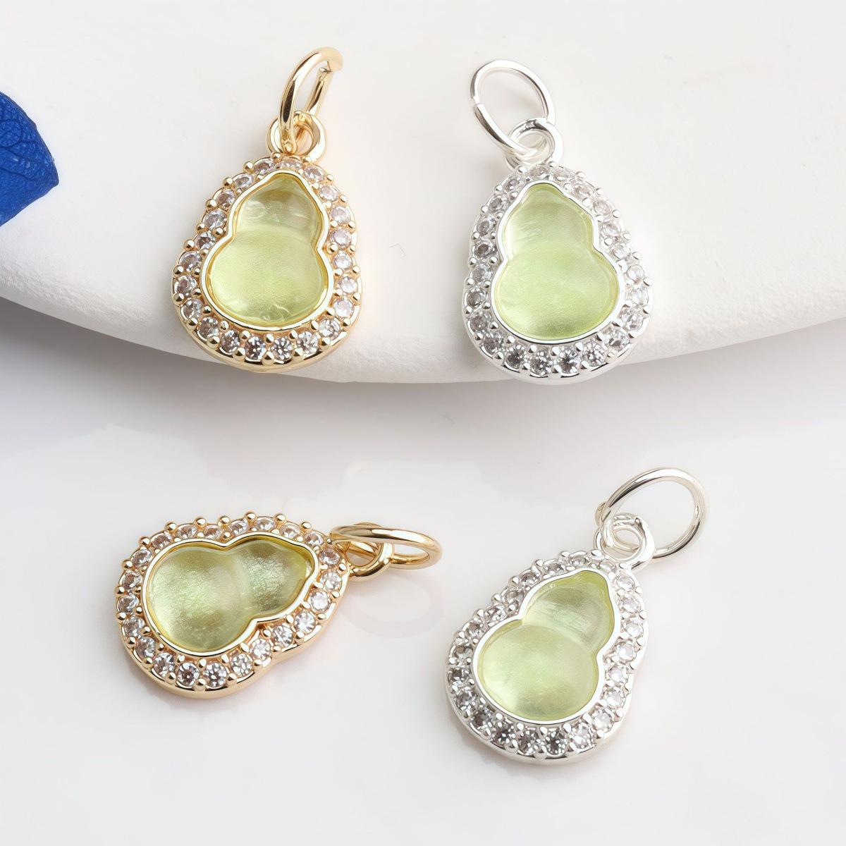 

Підвіска-гарбуз із цирконами, покрита 14-каратним золотом, для DIY намиста, браслета, мотузкового ювелірного виробу.