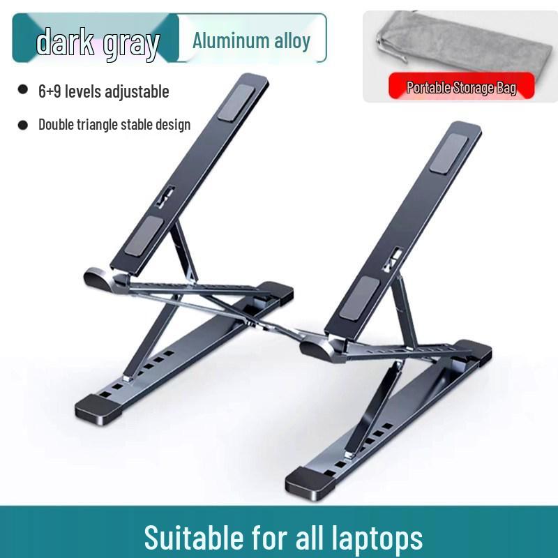 N3 Aluminum Laptop Stand - Double Layer Adjustable Folding Desk
