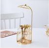 Stainless Steel Fruit Fork Spoon Set Tableware Storage Rack Golden Cute Spoon Household Dessert Cake Fork Home Decoration