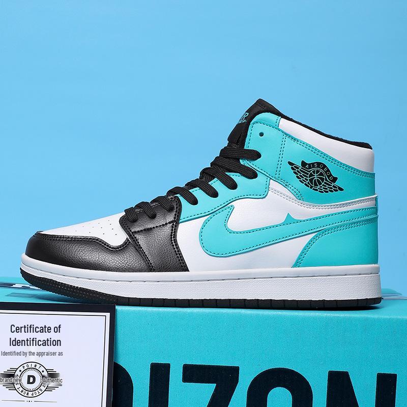 Fleece-Lined AJ Men's and Women's High-Top Sneakers, Dunk & Air Force One Sports Basketball Shoes