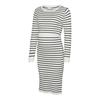 Mamalicious Womens/Ladies Mlalima Striped Scoop Neck Long-Sleeved Midi Dress