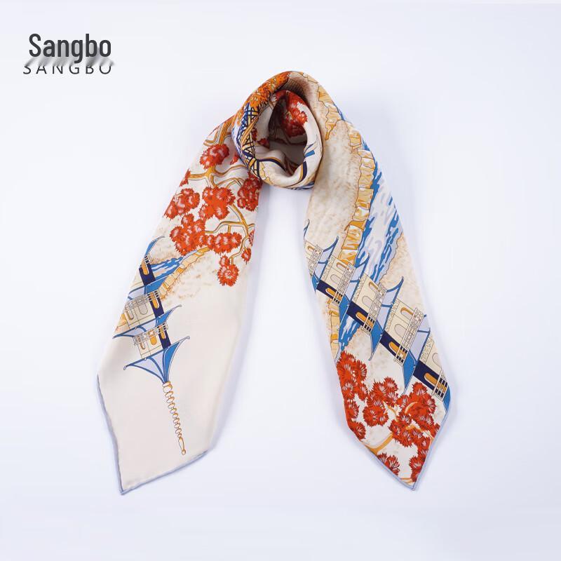 Sangbai Garden Journey Double-Sided Silk Scarf