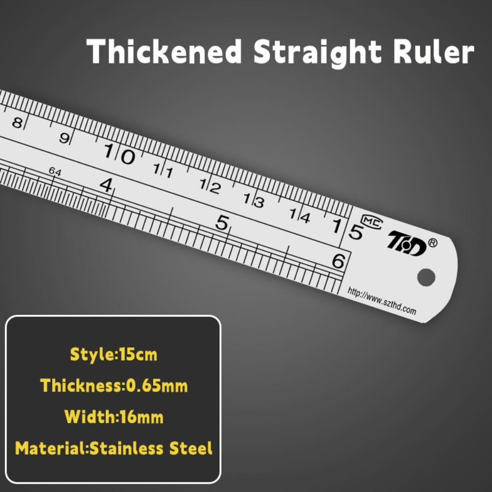 Double Side Scale Stainless Steel Ruler Stainless Steel Drawing Ruler Measuring Tool  Engineering