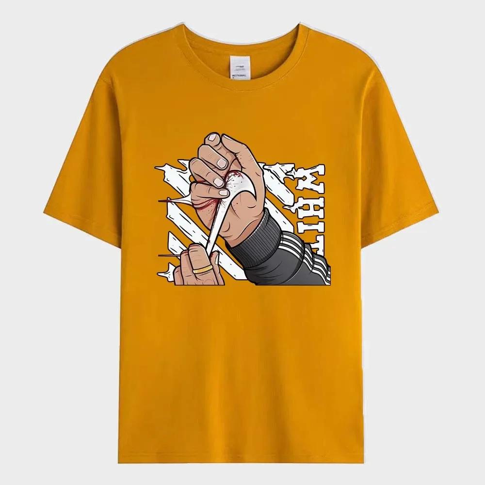 

Высококачественная мужская футболка оверсайз Мужская летняя футболка класса люкс Уличная мода Тренд Бренд Лацкан Модная повседневная футболка XXXXXL жёлтый