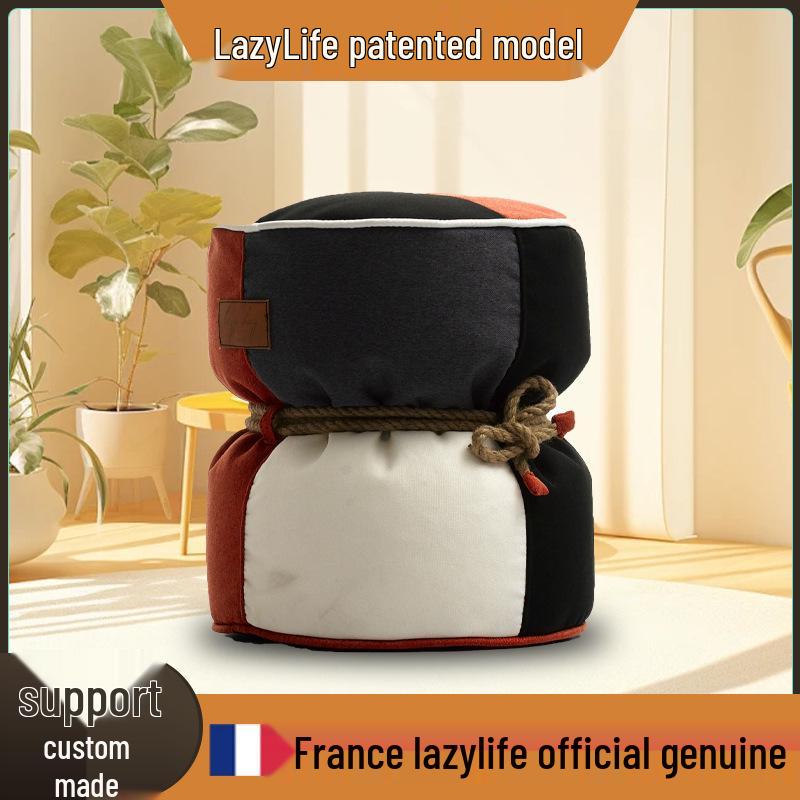 Stylish Pouf: Exquisite Dressing Chair for Bedroom & Living Room, Round Sofa Stool, Lazy Footrest, Small Sofa
