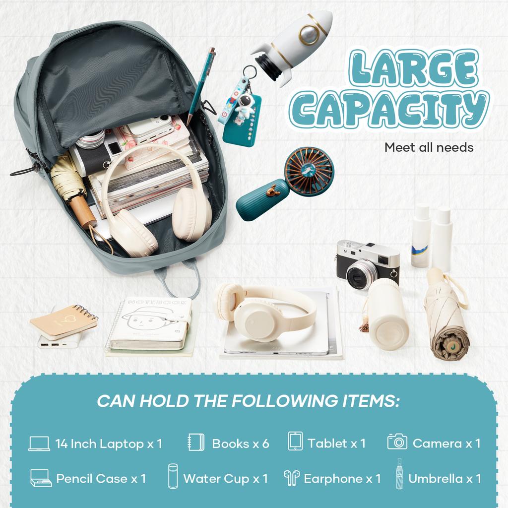 Large Capacity Backpack, Student Schoolbag, Campus Backpack, Daily Commuter Backpack, Men Women Fashionable Travel Backpacks