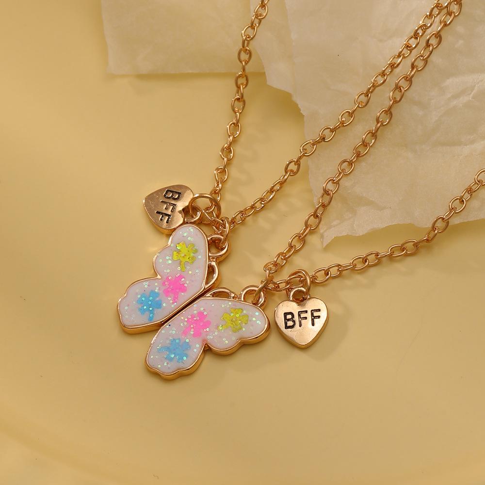 Rainbow Dinosaur Unicorn Friendship Necklace for Children – Creative Pendant Gift