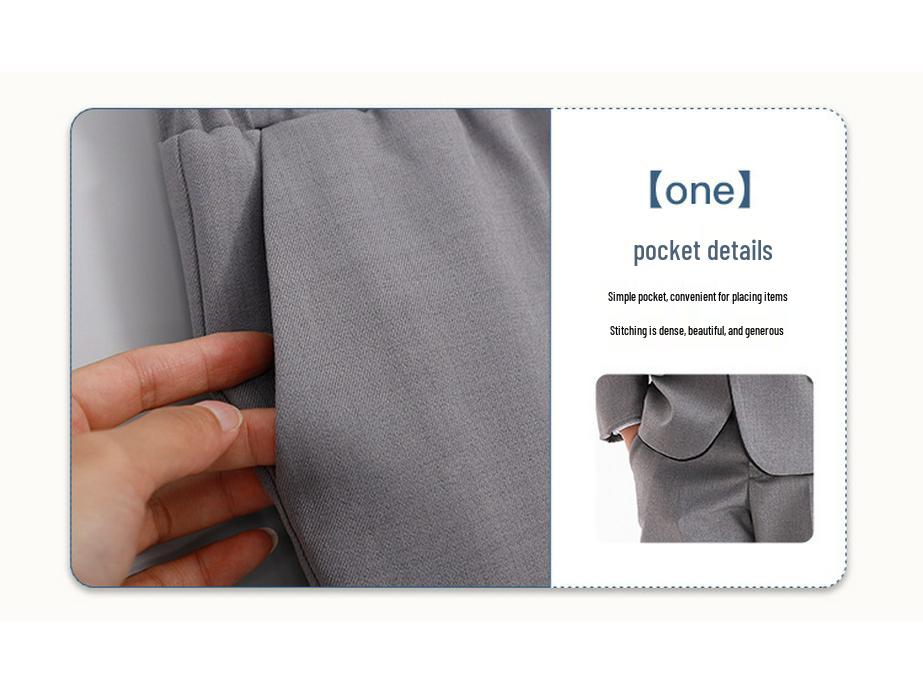 Spring/Summer Academy Style School Uniforms for Boys & Girls - Gray Set for Children's Day Performance